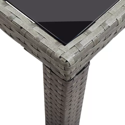  antracitszürke polyrattan kerti asztal 123 x 60 x 74 cm