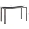  antracitszürke polyrattan kerti asztal 123 x 60 x 74 cm