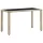  bézs polyrattan kerti asztal 123 x 60 x 74 cm