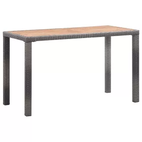    antracitszürke és barna akácfa kerti asztal 123 x 60 x 74 cm