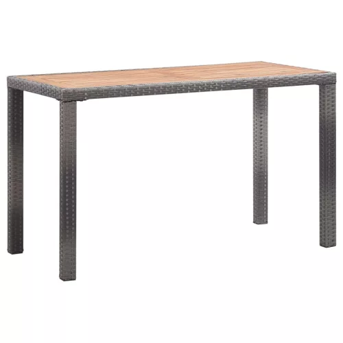  antracitszürke és barna akácfa kerti asztal 123 x 60 x 74 cm