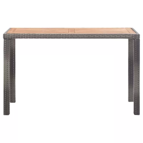  antracitszürke és barna akácfa kerti asztal 123 x 60 x 74 cm