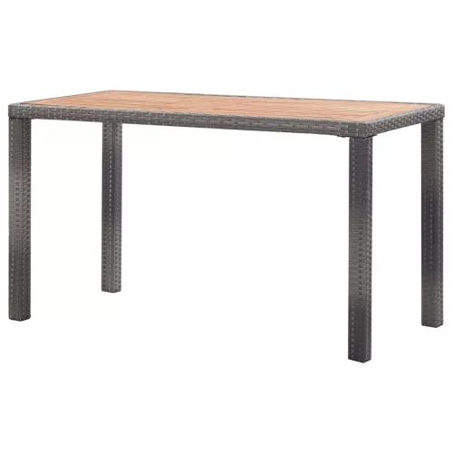  antracitszürke és barna akácfa kerti asztal 123 x 60 x 74 cm