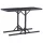  fekete polyrattan és üveglapos kerti asztal 110 x 53 x 72 cm