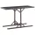 barna polyrattan és üveglapos kerti asztal 110 x 53 x 72 cm