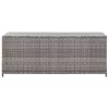  szürke polyrattan kerti tárolóláda 120 x 50 x 60 cm