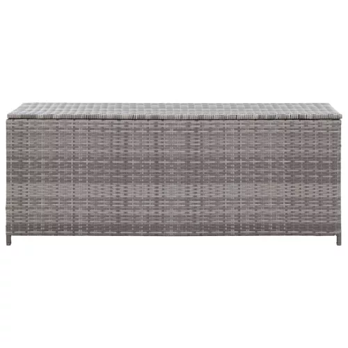  szürke polyrattan kerti tárolóláda 120 x 50 x 60 cm