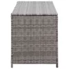  szürke polyrattan kerti tárolóláda 120 x 50 x 60 cm