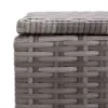  szürke polyrattan kerti tárolóláda 120 x 50 x 60 cm