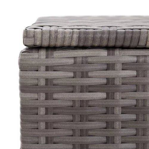  szürke polyrattan kerti tárolóláda 120 x 50 x 60 cm