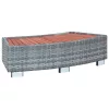  szürke polyrattan spa fellépő 92 x 45 x 25 cm