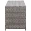  szürke polyrattan kerti tárolóláda 150 x 50 x 60 cm