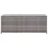  szürke polyrattan kerti tárolóláda 150 x 50 x 60 cm