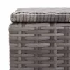  szürke polyrattan kerti tárolóláda 150 x 50 x 60 cm