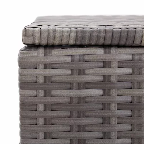  szürke polyrattan kerti tárolóláda 150 x 50 x 60 cm