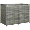 antracit polyrattan dupla tároló gurulós kukához 148x77x111 cm  