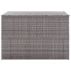  szürke polyrattan kerti tárolóláda 150 x 100 x 100 cm