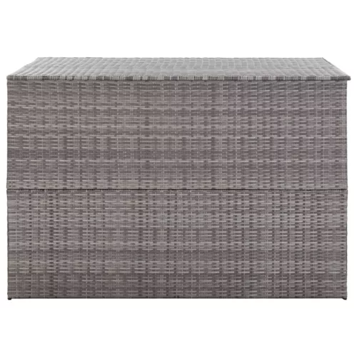  szürke polyrattan kerti tárolóláda 150 x 100 x 100 cm