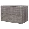  szürke polyrattan kerti tárolóláda 150 x 100 x 100 cm