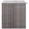 szürke polyrattan kerti tárolóláda 150 x 100 x 100 cm