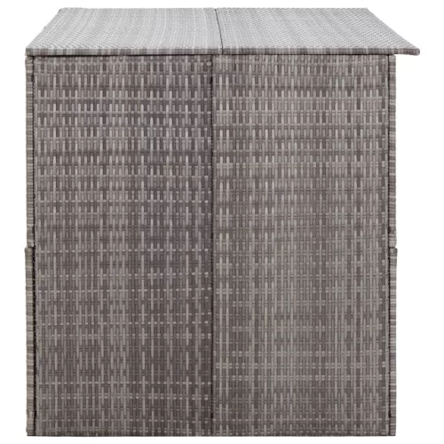  szürke polyrattan kerti tárolóláda 150 x 100 x 100 cm