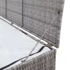  szürke polyrattan kerti tárolóláda 150 x 100 x 100 cm