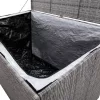  szürke polyrattan kerti tárolóláda 150 x 100 x 100 cm