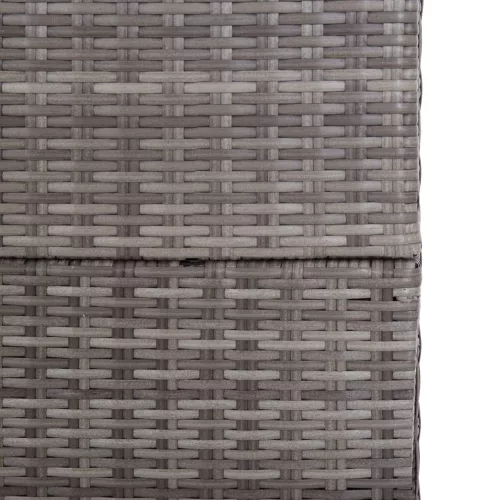  szürke polyrattan kerti tárolóláda 150 x 100 x 100 cm