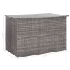  szürke polyrattan kerti tárolóláda 150 x 100 x 100 cm