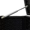  fekete polyrattan kerti tárolóláda 100 x 50 x 50 cm