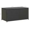  fekete polyrattan kerti tárolóláda 100 x 50 x 50 cm