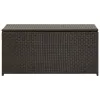  barna polyrattan kerti tárolóláda 100 x 50 x 50 cm