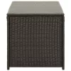  barna polyrattan kerti tárolóláda 100 x 50 x 50 cm