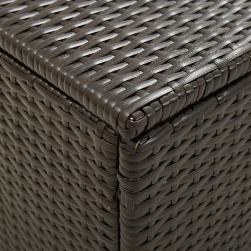  barna polyrattan kerti tárolóláda 100 x 50 x 50 cm