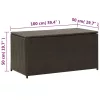  barna polyrattan kerti tárolóláda 100 x 50 x 50 cm