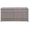  szürke polyrattan kerti tárolóláda 100 x 50 x 50 cm