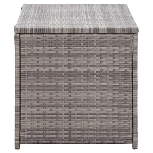  szürke polyrattan kerti tárolóláda 100 x 50 x 50 cm