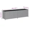  fekete polyrattan kerti tárolóláda 200 x 50 x 60 cm
