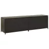  barna polyrattan kerti tárolóláda 200 x 50 x 60 cm