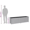  barna polyrattan kerti tárolóláda 200 x 50 x 60 cm