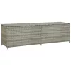  szürke polyrattan kerti tárolóláda 200 x 50 x 60 cm