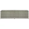  szürke polyrattan kerti tárolóláda 200 x 50 x 60 cm