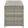  szürke polyrattan kerti tárolóláda 200 x 50 x 60 cm