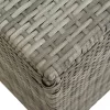  szürke polyrattan kerti tárolóláda 200 x 50 x 60 cm