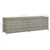  szürke polyrattan kerti tárolóláda 200 x 50 x 60 cm