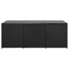  fekete polyrattan kerti tárolóláda 180 x 90 x 70 cm