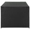  fekete polyrattan kerti tárolóláda 180 x 90 x 70 cm
