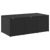  fekete polyrattan kerti tárolóláda 180 x 90 x 70 cm