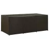  barna polyrattan kerti tárolóláda 180 x 90 x 70 cm