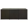  barna polyrattan kerti tárolóláda 180 x 90 x 70 cm